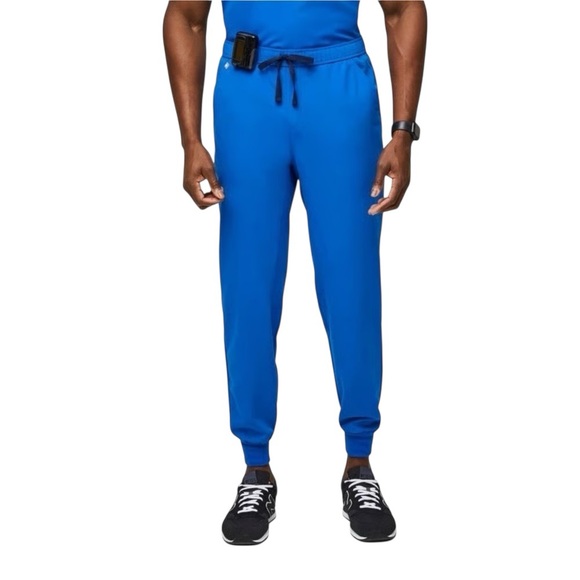 FIGS Blue Scrub Jogger Pants Tapered Athletic Fit Medical Workwear Men’s Large